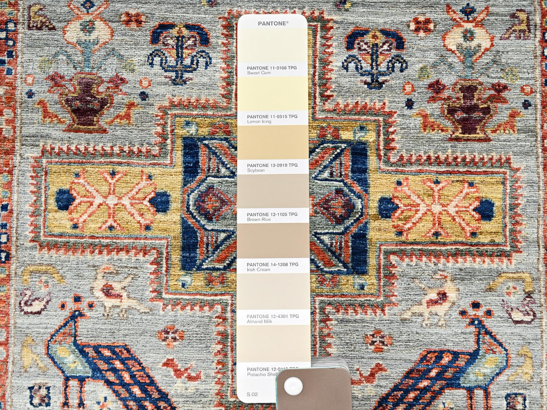 2'9" x 7'11" New Hand Knotted Grey Wool Runner Oriental Rug - MOA1021146