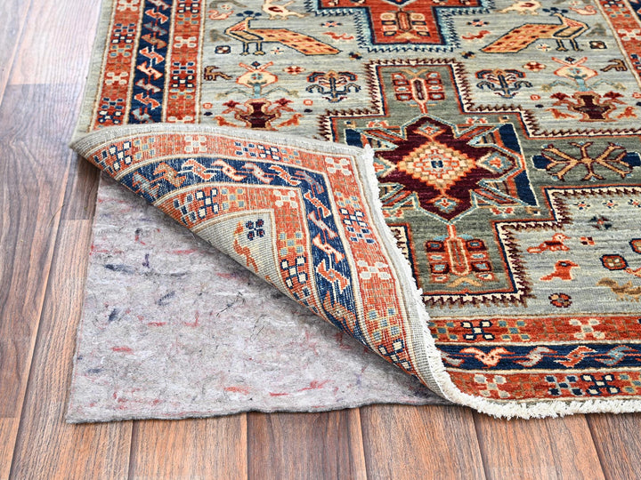 2'8" x 11'3" New Hand Knotted Grey Wool Runner Oriental Rug - MOA1021147