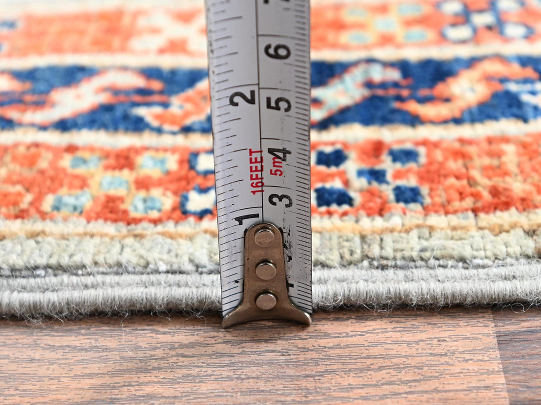 2'8" x 11'3" New Hand Knotted Grey Wool Runner Oriental Rug - MOA1021147