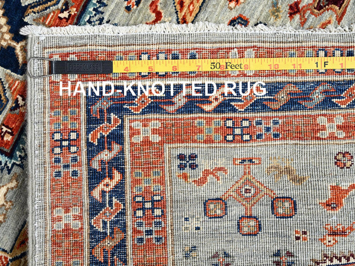 2'8" x 11'3" New Hand Knotted Grey Wool Runner Oriental Rug - MOA1021147