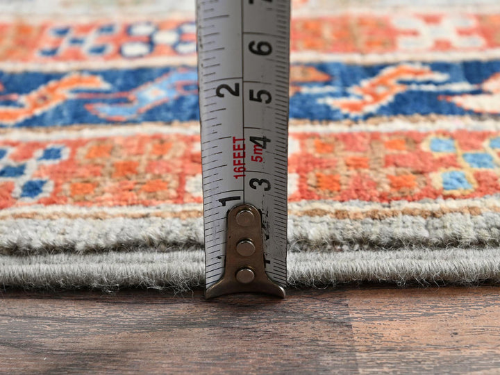 2'8" x 9'7" New Hand Knotted Grey Wool Runner Oriental Rug - MOA1021150