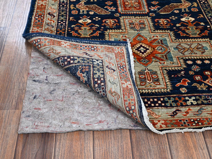2'7" x 8'0" New Hand Knotted Blue Wool Runner Oriental Rug - MOA1021151