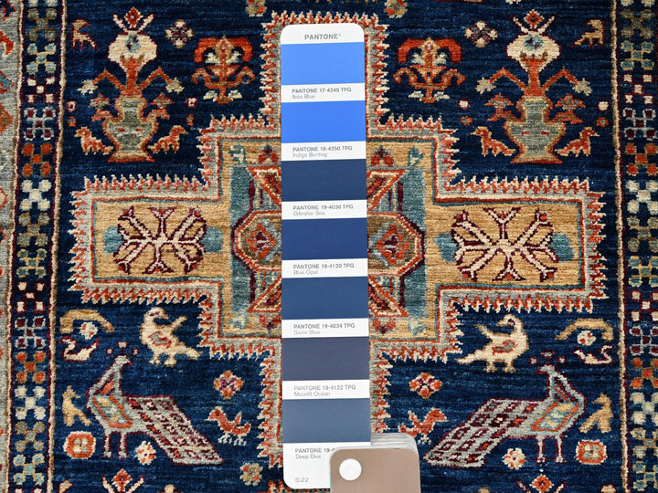 2'7" x 8'0" New Hand Knotted Blue Wool Runner Oriental Rug - MOA1021151