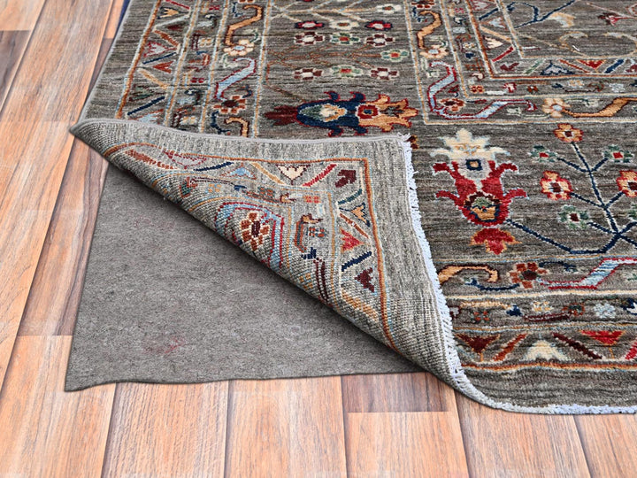 14'10" x 20'8" New Hand Knotted Grey Wool Rectangle Oriental Rug - MOA102122