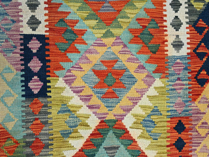 2'6" x 16'0" New Hand Woven Multicolored Wool Runner Oriental Rug - MOA1021233