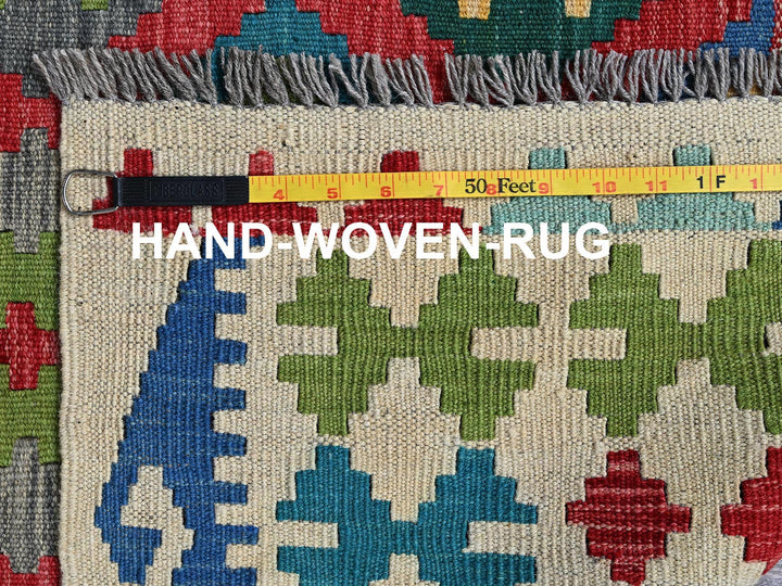 6'11" x 9'10" New Hand Woven Red Wool Rectangle Oriental Rug - MOA1021241