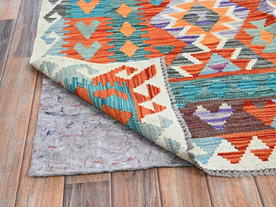 10'0" x 12'11" New Hand Woven Multicolored Wool Rectangle Oriental Rug - MOA1021243