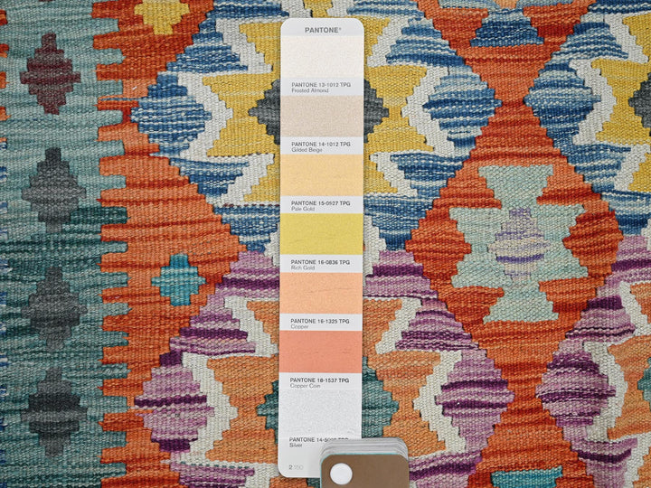 10'0" x 12'11" New Hand Woven Multicolored Wool Rectangle Oriental Rug - MOA1021243
