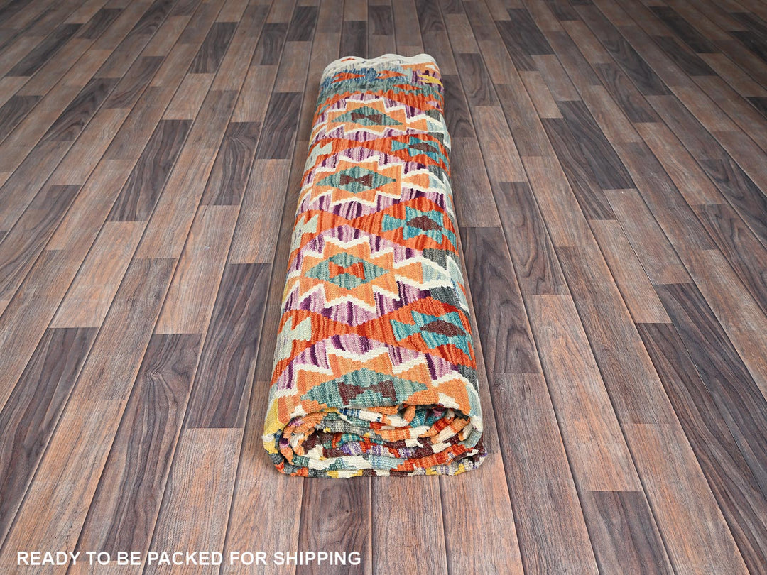 10'0" x 12'11" New Hand Woven Multicolored Wool Rectangle Oriental Rug - MOA1021243