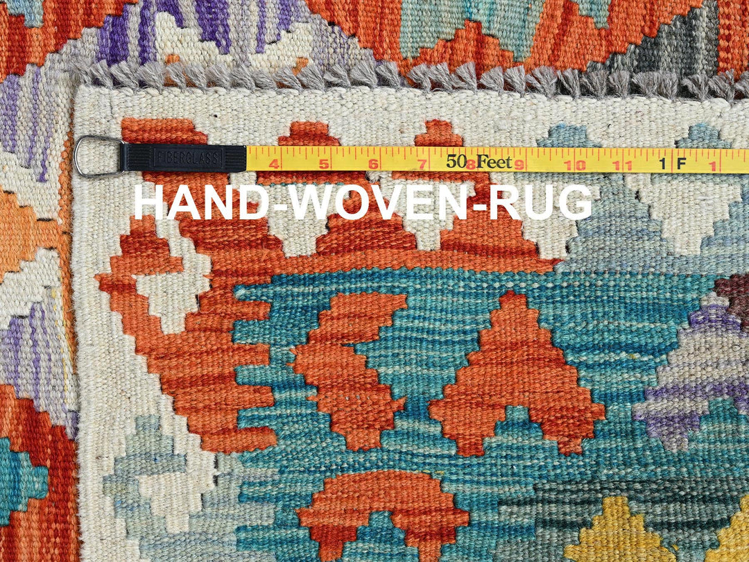 10'0" x 12'11" New Hand Woven Multicolored Wool Rectangle Oriental Rug - MOA1021243