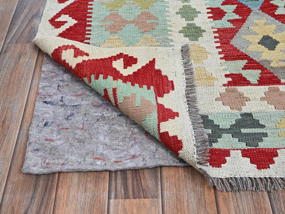 8'10" x 11'8" New Hand Woven Red Wool Rectangle Oriental Rug - MOA1021244