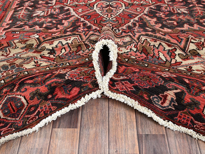 8'10" x 11'10" New Hand Knotted Red Wool Rectangle Oriental Rug - MOA1021248