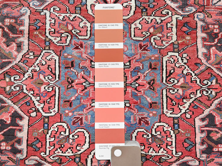 8'10" x 11'10" New Hand Knotted Red Wool Rectangle Oriental Rug - MOA1021248