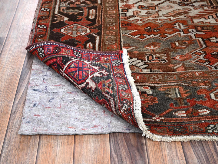 8'4" x 11'4" Vintage Hand Knotted Red Wool Rectangle Oriental Rug - MOA1021254
