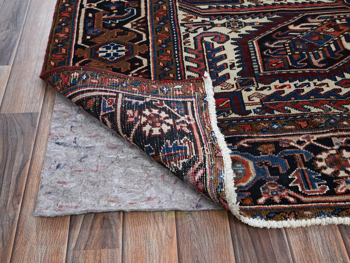 8'7" x 11'3" Vintage Hand Knotted Orange Wool Rectangle Oriental Rug - MOA1021271