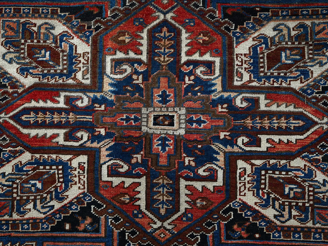 8'7" x 11'3" Vintage Hand Knotted Orange Wool Rectangle Oriental Rug - MOA1021271