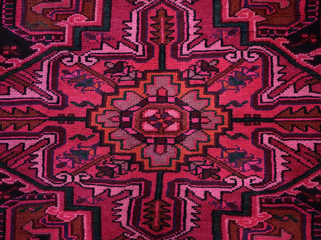 6'11" x 9'5" Vintage Hand Knotted Overdyed Wool Rectangle Oriental Rug - MOA1021275