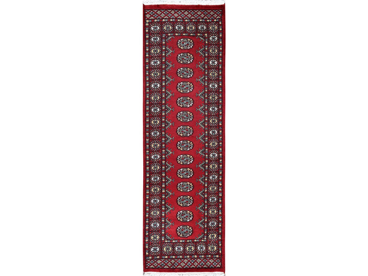 2'1" x 6'1" New Hand Knotted Red Wool Runner Oriental Rug - MOA1021291