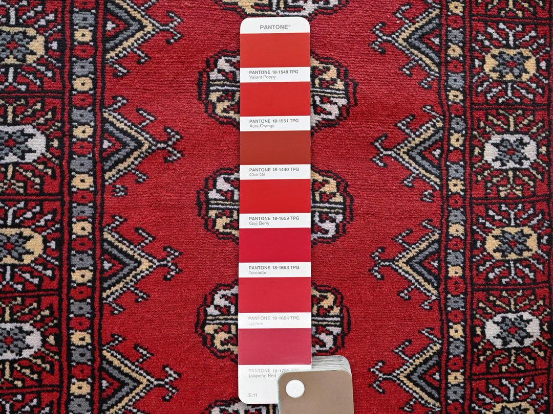 2'1" x 6'1" New Hand Knotted Red Wool Runner Oriental Rug - MOA1021291