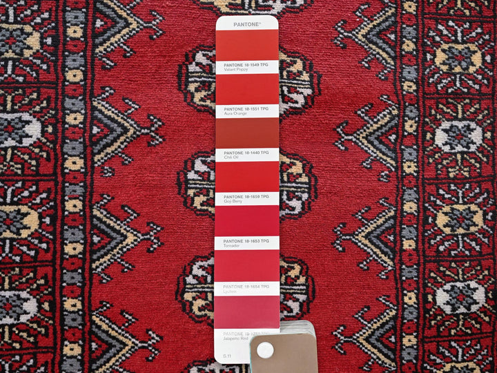 2'1" x 6'1" New Hand Knotted Red Wool Runner Oriental Rug - MOA1021291