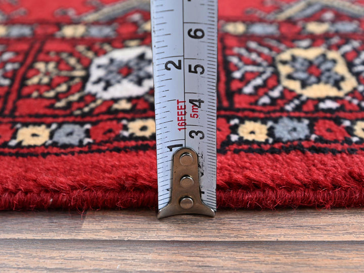 2'1" x 6'1" New Hand Knotted Red Wool Runner Oriental Rug - MOA1021291