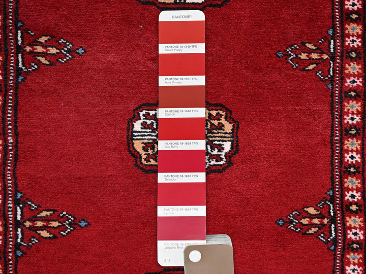 2'1" x 6'0" New Hand Knotted Red Wool Runner Oriental Rug - MOA1021293