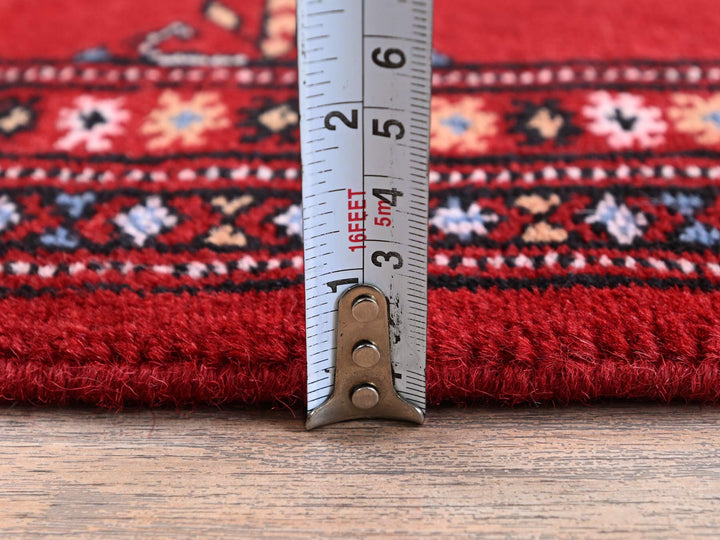 2'1" x 6'0" New Hand Knotted Red Wool Runner Oriental Rug - MOA1021293