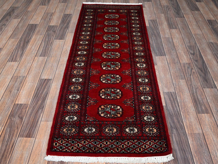2'2" x 5'10" New Hand Knotted Red Wool Runner Oriental Rug - MOA1021294