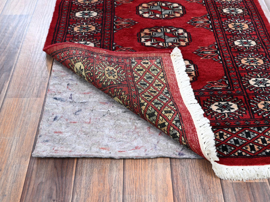 2'2" x 5'10" New Hand Knotted Red Wool Runner Oriental Rug - MOA1021294