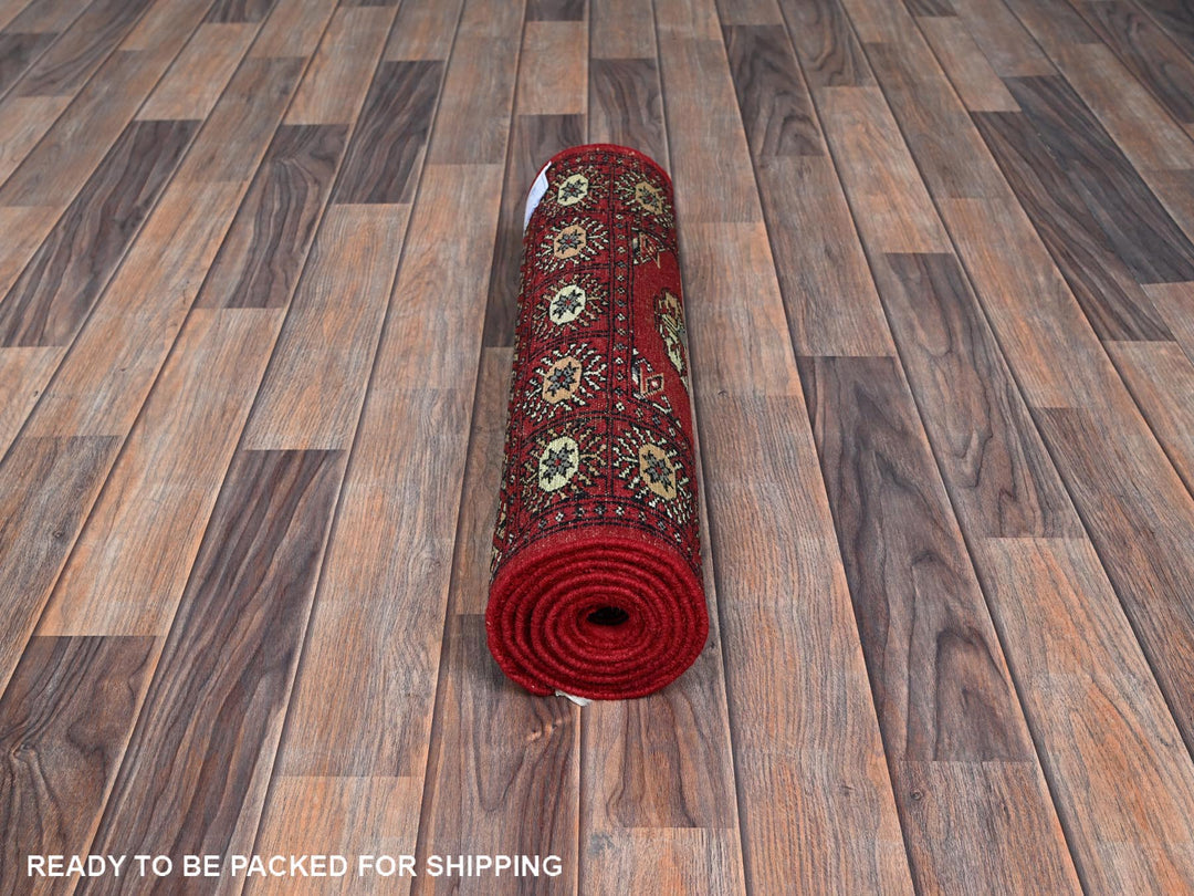 2'2" x 5'10" New Hand Knotted Red Wool Runner Oriental Rug - MOA1021294
