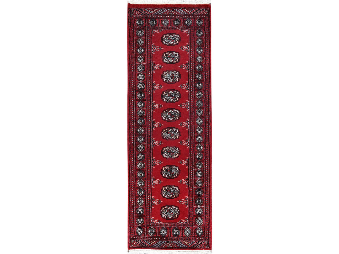 2'0" x 6'0" New Hand Knotted Red Wool Runner Oriental Rug - MOA1021295