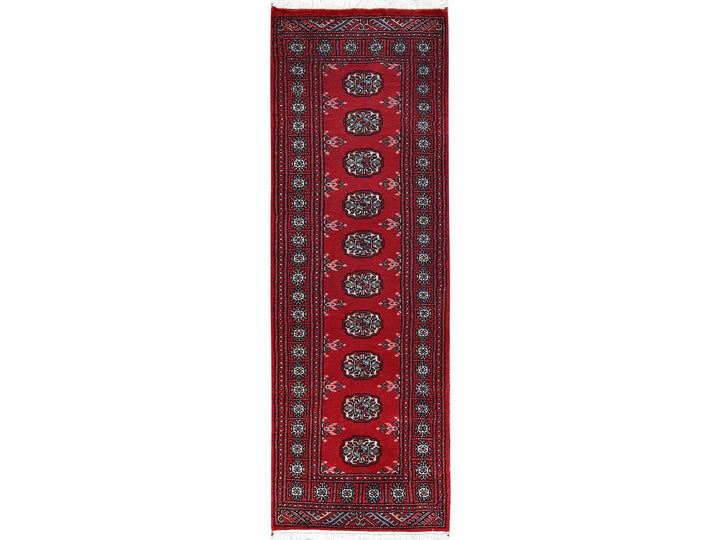 2'0" x 6'0" New Hand Knotted Red Wool Runner Oriental Rug - MOA1021295