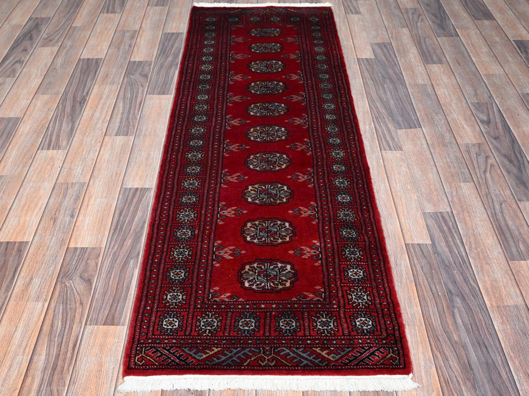 2'0" x 6'0" New Hand Knotted Red Wool Runner Oriental Rug - MOA1021295