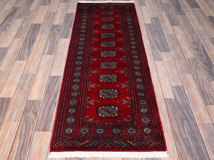 2'0" x 6'0" New Hand Knotted Red Wool Runner Oriental Rug - MOA1021295