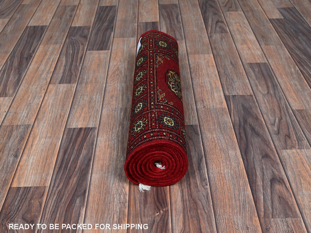 2'0" x 6'0" New Hand Knotted Red Wool Runner Oriental Rug - MOA1021295