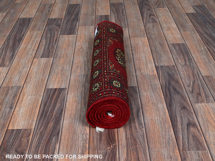 2'0" x 6'0" New Hand Knotted Red Wool Runner Oriental Rug - MOA1021295