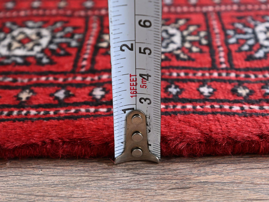 2'0" x 6'0" New Hand Knotted Red Wool Runner Oriental Rug - MOA1021295