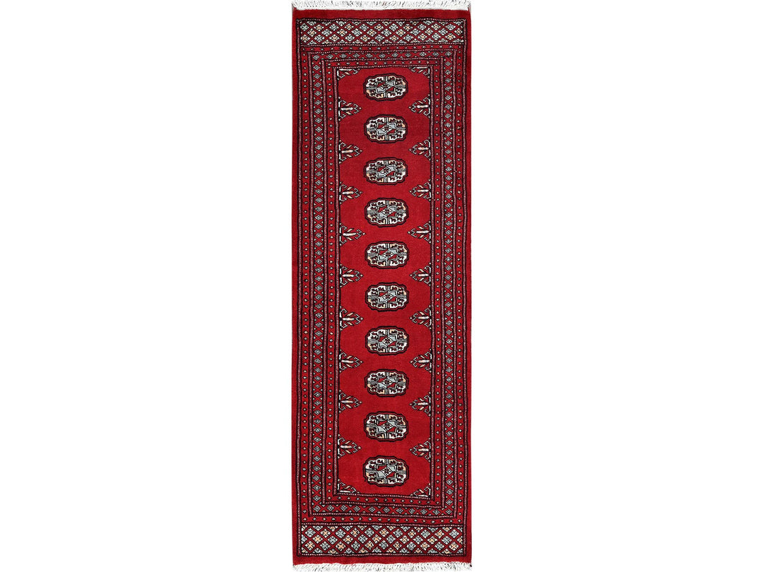 2'2" x 5'8" New Hand Knotted Red Wool Runner Oriental Rug - MOA1021296