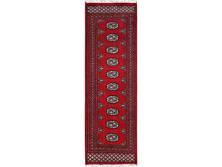 2'2" x 5'8" New Hand Knotted Red Wool Runner Oriental Rug - MOA1021296