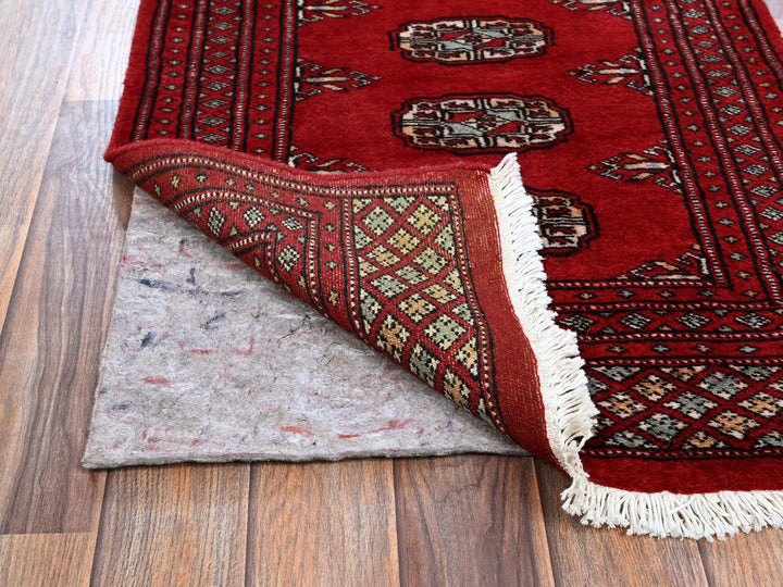 2'2" x 5'8" New Hand Knotted Red Wool Runner Oriental Rug - MOA1021296