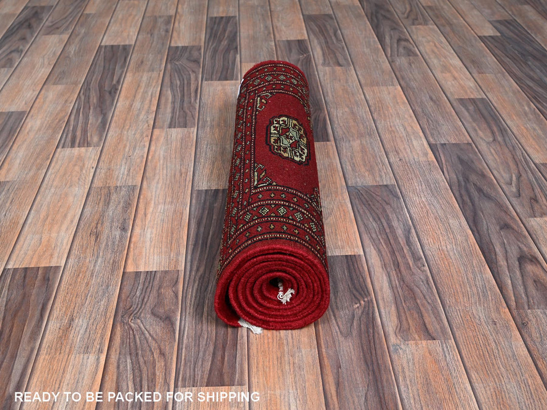 2'2" x 5'8" New Hand Knotted Red Wool Runner Oriental Rug - MOA1021296