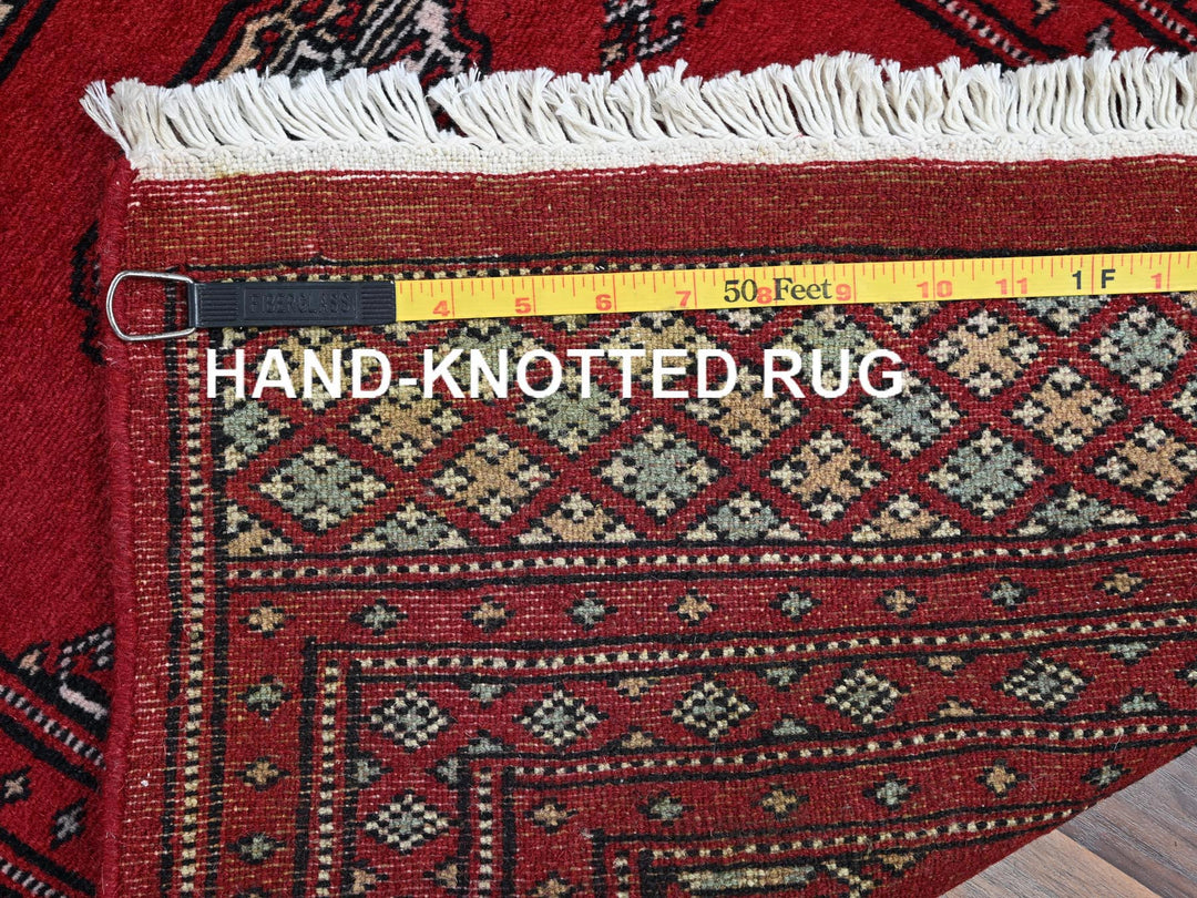 2'2" x 5'8" New Hand Knotted Red Wool Runner Oriental Rug - MOA1021296