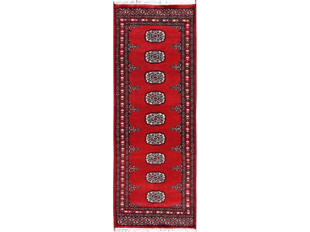 2'2" x 6'0" New Hand Knotted Red Wool Runner Oriental Rug - MOA1021297