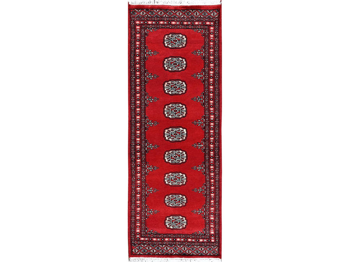 2'2" x 6'0" New Hand Knotted Red Wool Runner Oriental Rug - MOA1021297