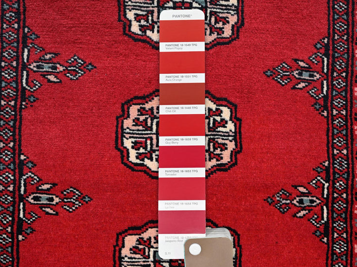 2'2" x 6'0" New Hand Knotted Red Wool Runner Oriental Rug - MOA1021297
