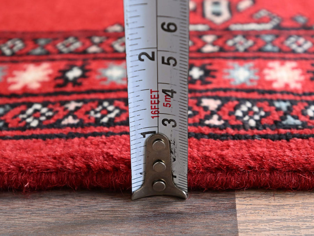 2'2" x 6'0" New Hand Knotted Red Wool Runner Oriental Rug - MOA1021297