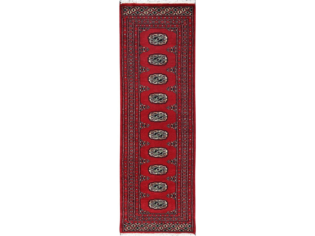 2'0" x 6'2" New Hand Knotted Red Wool Runner Oriental Rug - MOA1021298