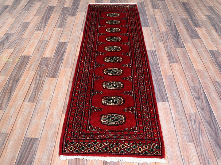 2'0" x 6'2" New Hand Knotted Red Wool Runner Oriental Rug - MOA1021298