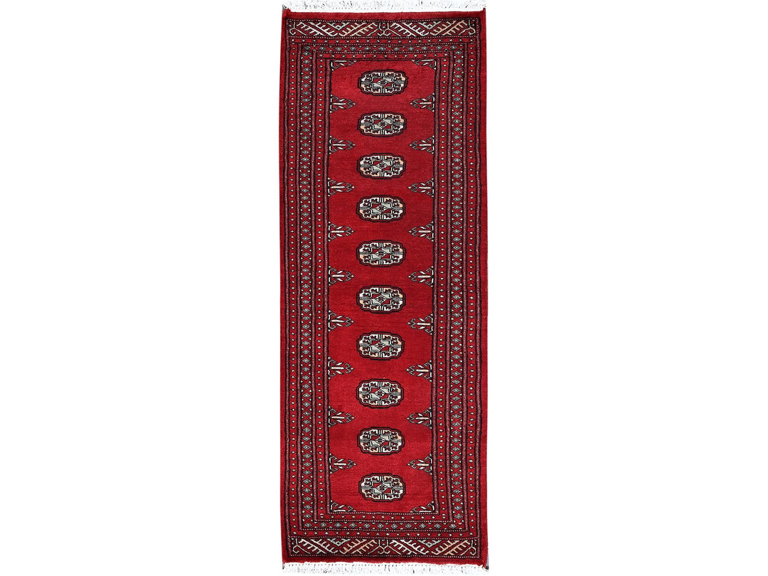 2'0" x 5'6" New Hand Knotted Red Wool Runner Oriental Rug - MOA1021299