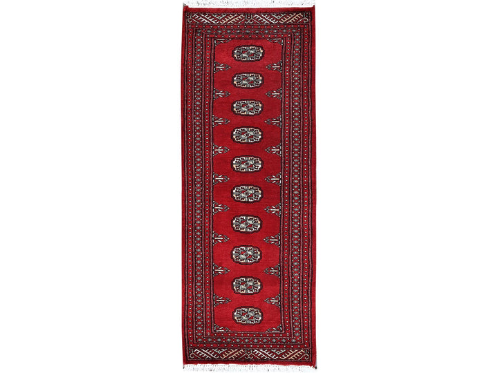 2'0" x 5'6" New Hand Knotted Red Wool Runner Oriental Rug - MOA1021299